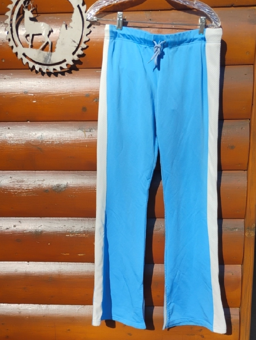 2 Piece Tracksuit Blue/White Hoodie STEVE & BARRY’s  EPLVC Mesh Side of Legs - Picture 2 of 13